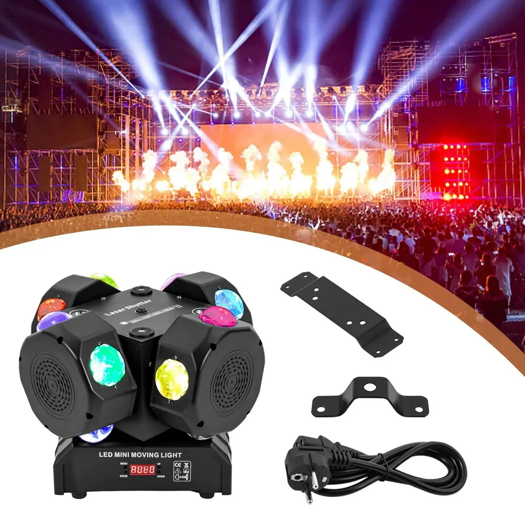 Lyre LED 4 Têtes 200W Multi-effets - Solution Éclairage Fluide et Puissant - 7