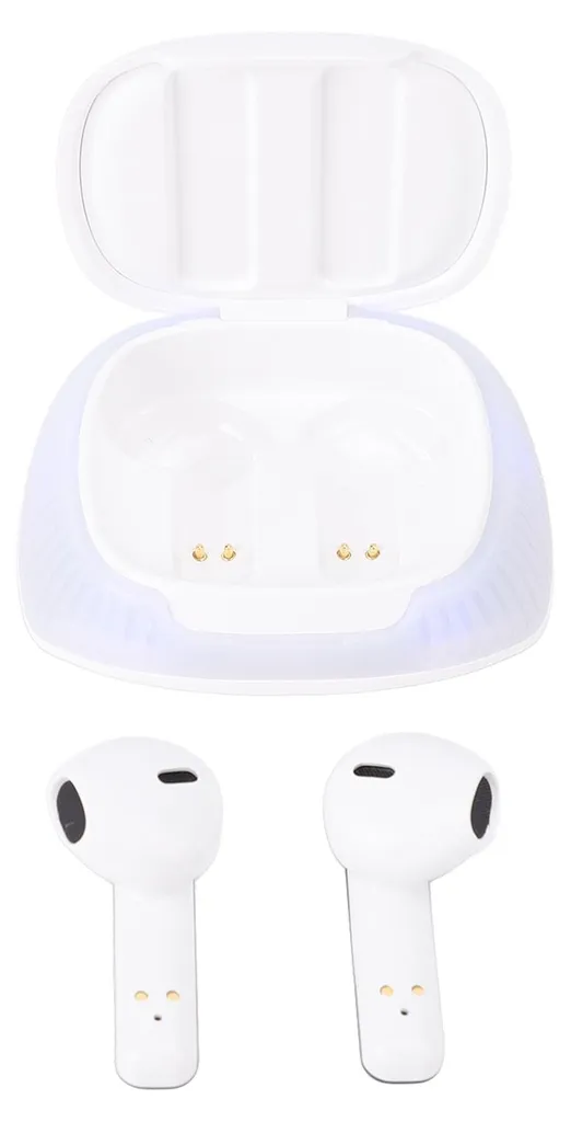 Écouteurs traducteurs IA Bluetooth 5.3 blanc avec application dédiée