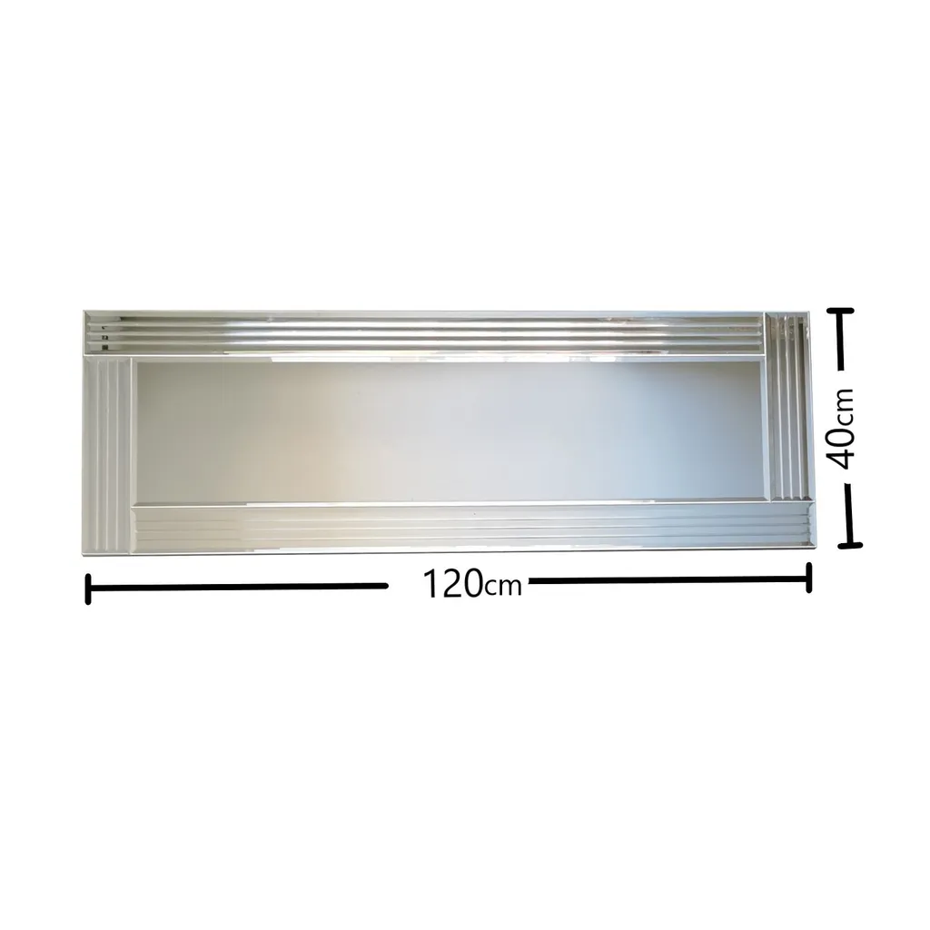Agrandir une Pièce Sombre avec ce Miroir Mural Argent 40x120 cm MDF