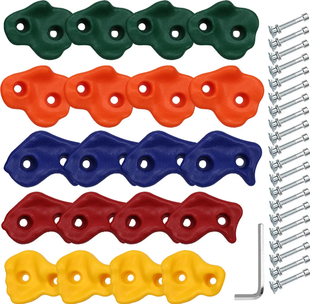 Prises de Rocher d'Escalade pour Mur de Jardin - Pack de 60 Pièces Robustes