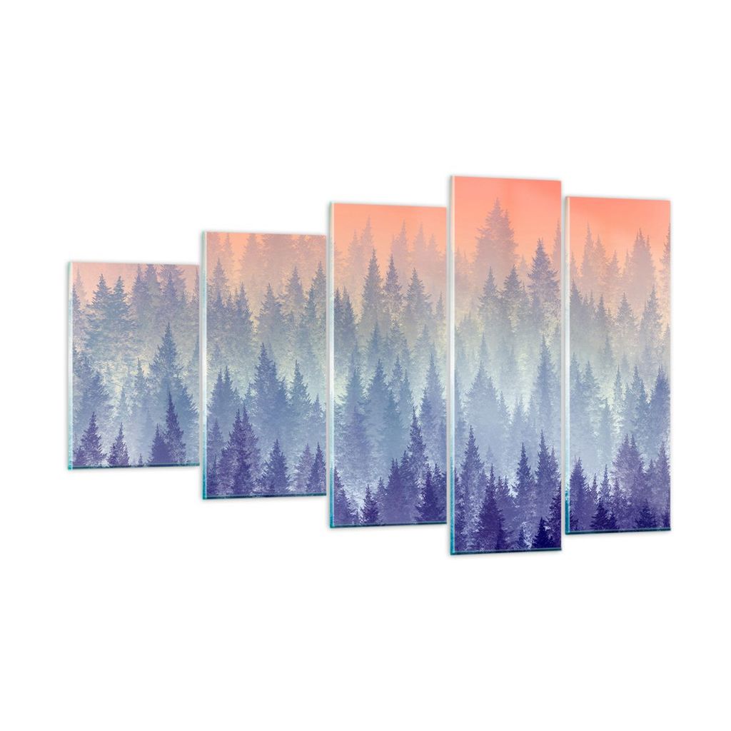 Bilder auf glas - Wald Baum Natur - 100x60cm - Glasbilder - Wandbilder - Kunstdruck - zum Aufhängen bereit - Wanddekoration aus Glas - Glas Bilder...