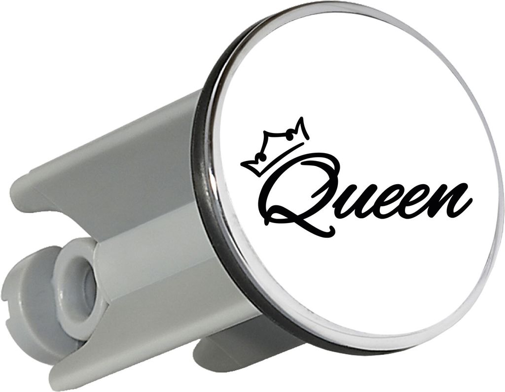 Huuraa Waschbeckenstöpsel Queen Krone 4cm höhenverstellbar Abflussstopfen Geschenkidee