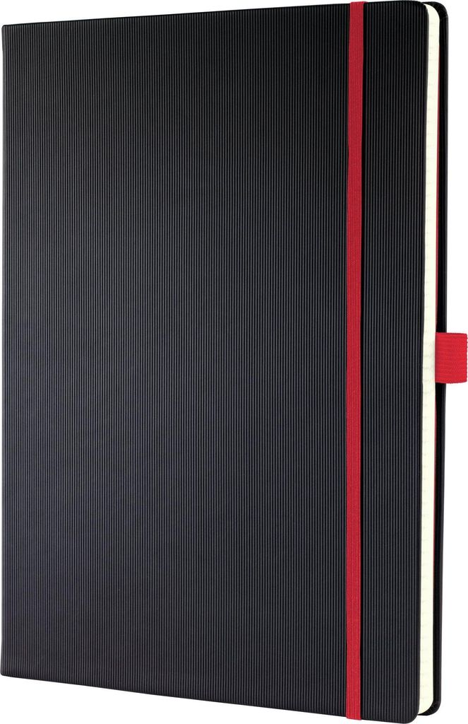 SIGEL CO661 Notizbuch Conceptum, Red Edition, Hardcover, ca. A4, liniert, schwarz/rot, 194 S.
