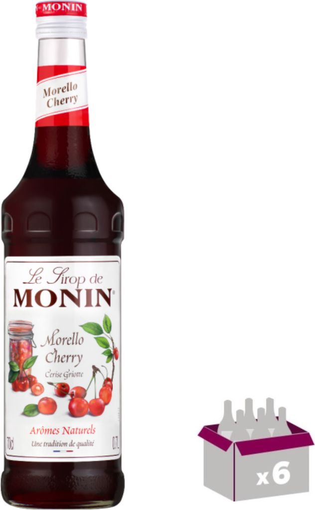 Lot de 6 Sirop Monin - Cerise griotte - 70cL