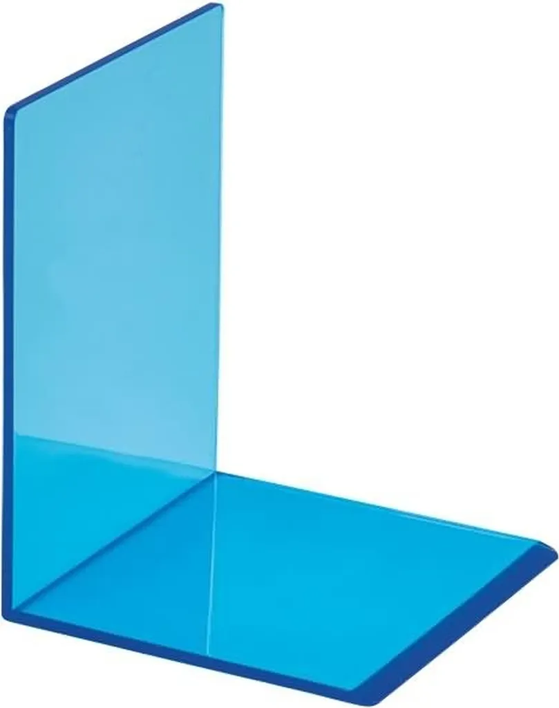 Serre-livres Design en Acrylique Bleu pour Rangement Bureau - 10 Unités