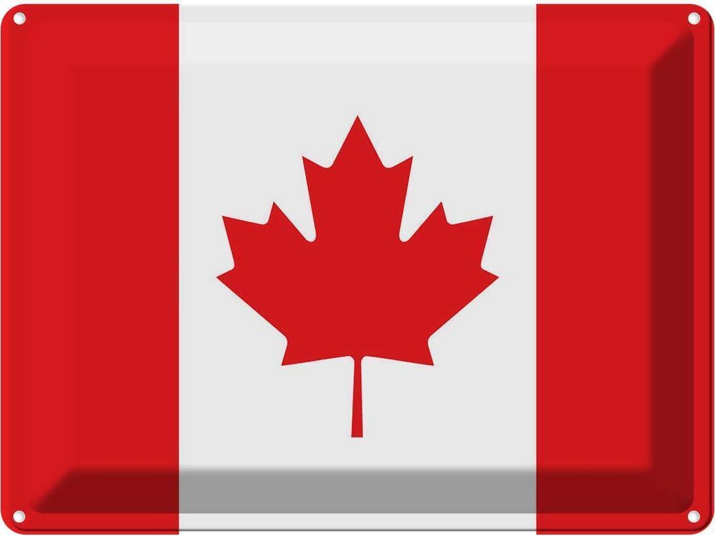 vianmo Blechschild 30x40 cm Kanadas Canada Flagge Fahne Wappen