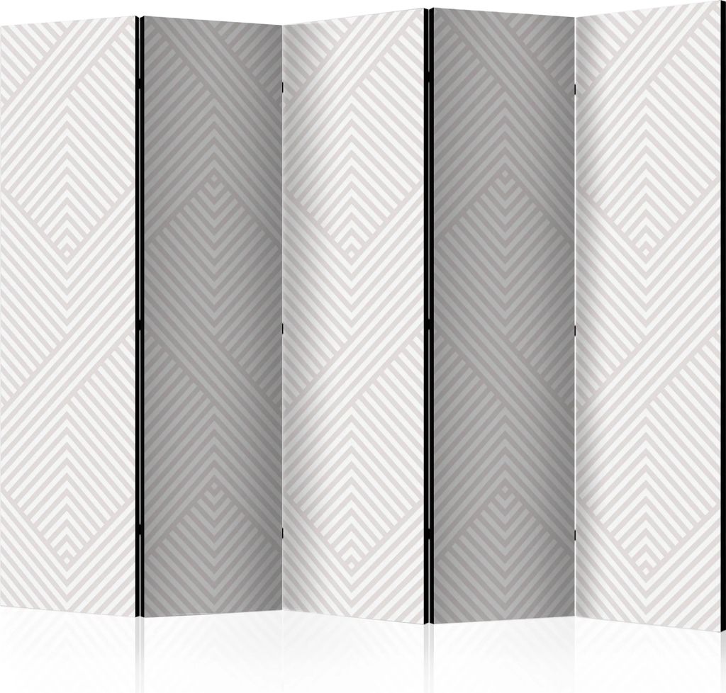 5-teiliger Einseitiger Vlies Paravent - Broken Lines II 225x172 cm Muster f-C-0277-z-c