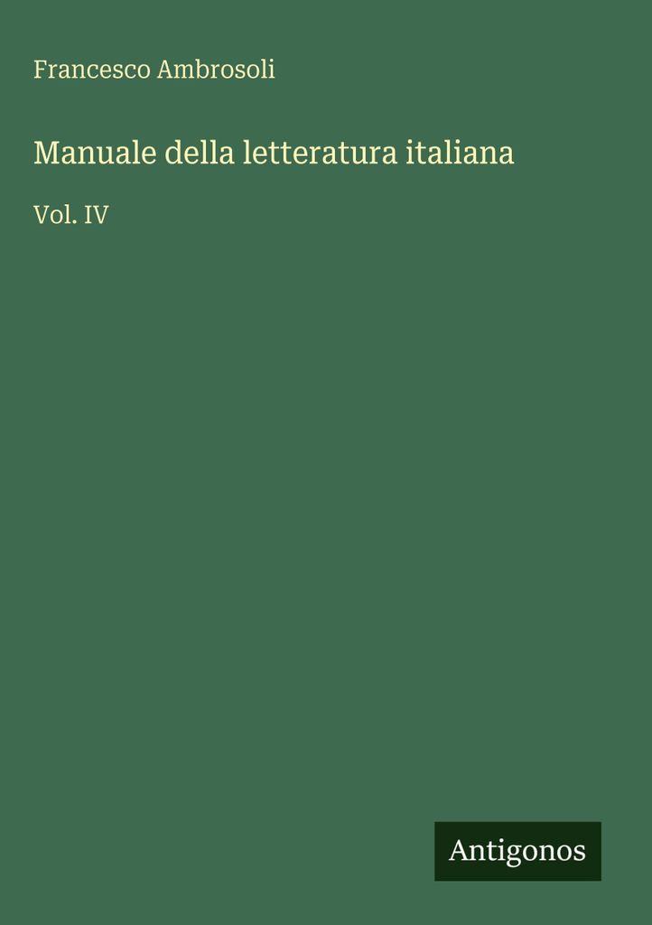 Handbuch der italienischen Literatur