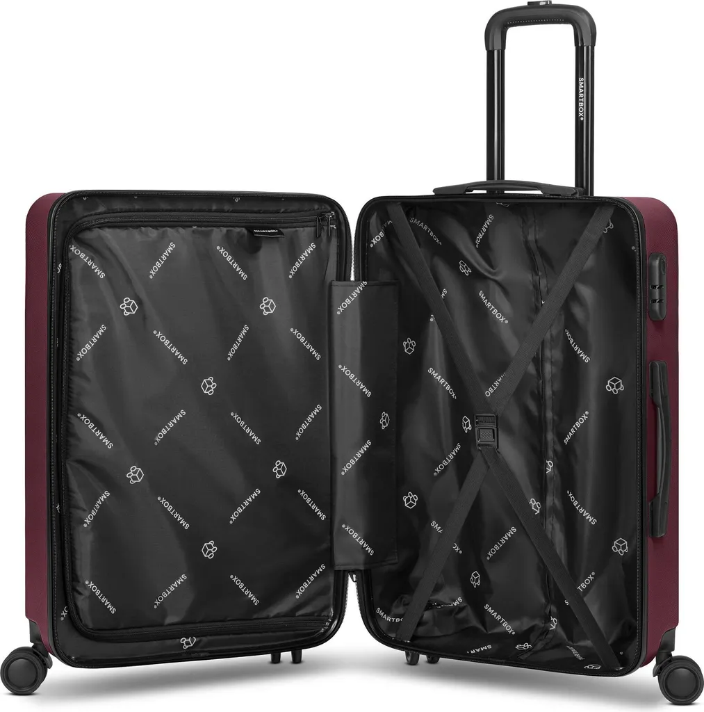 Set de 3 valises SMARTBOX Edition 05 Trolley Rigides Burgundy Bordeaux - 4