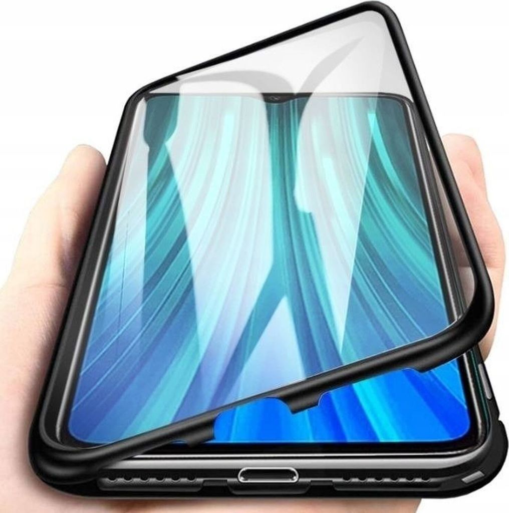 360 Magnet Slim Metall Case mit Schutzglas Vorne+Hinten kompatibel mit iPhone 15
