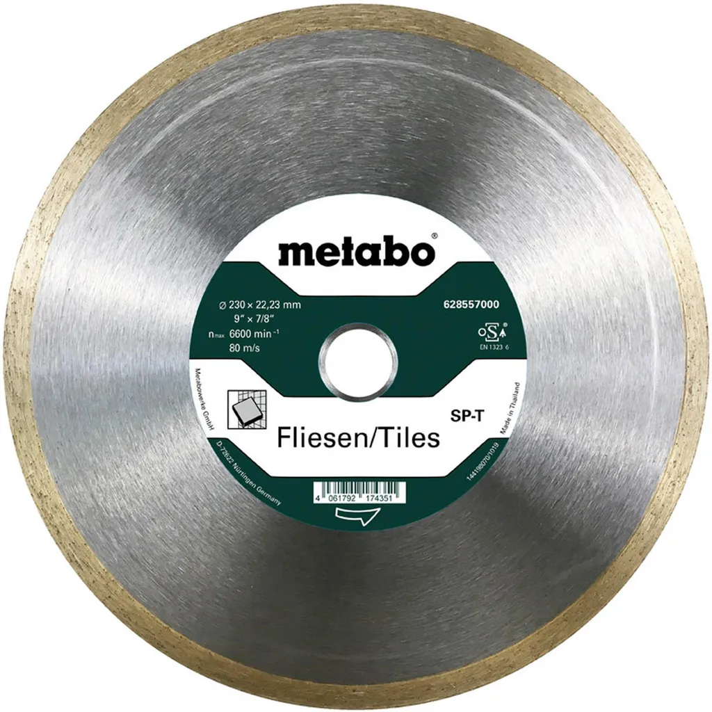 Disque à tronçonner diamanté 230mm idéal pour béton et brique Metabo SP-T
