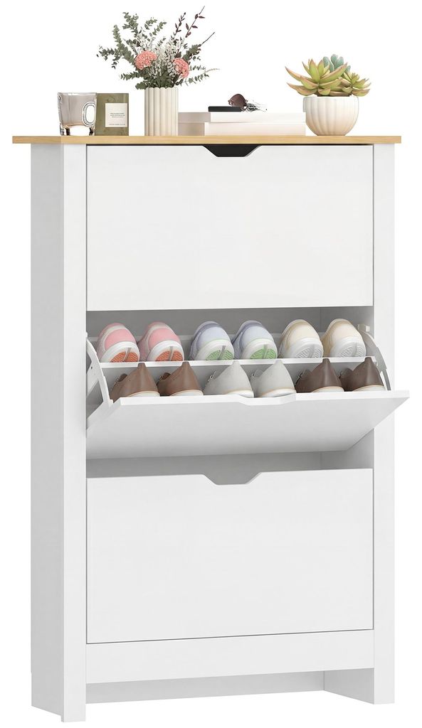 HOMCOM Schuhschrank Schuhregal mit Schublade für 18 Paar Produktbild 