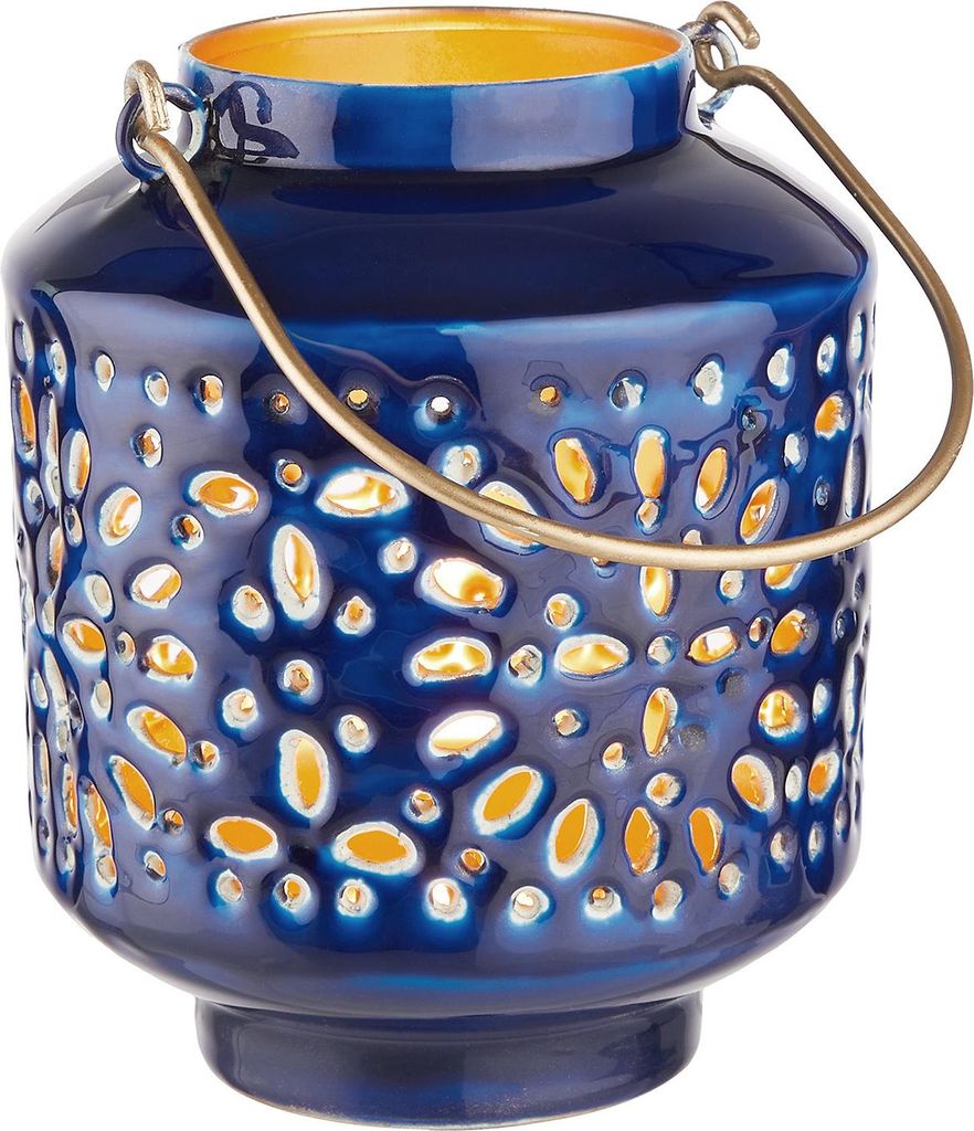 BUTLERS Laterne BLUE MAROCCO Produktbild 