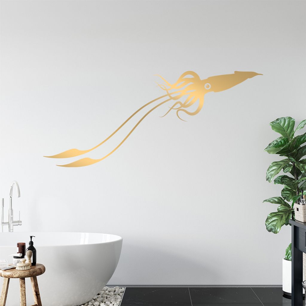 KIWISTAR Kalmar Tintenfische Kopffüßer Tentakel Wandtattoo in 6 Größen - Wandaufkleber Wall Sticker - Dekoration, Küche, Wohnzimmer, Schlafzim...