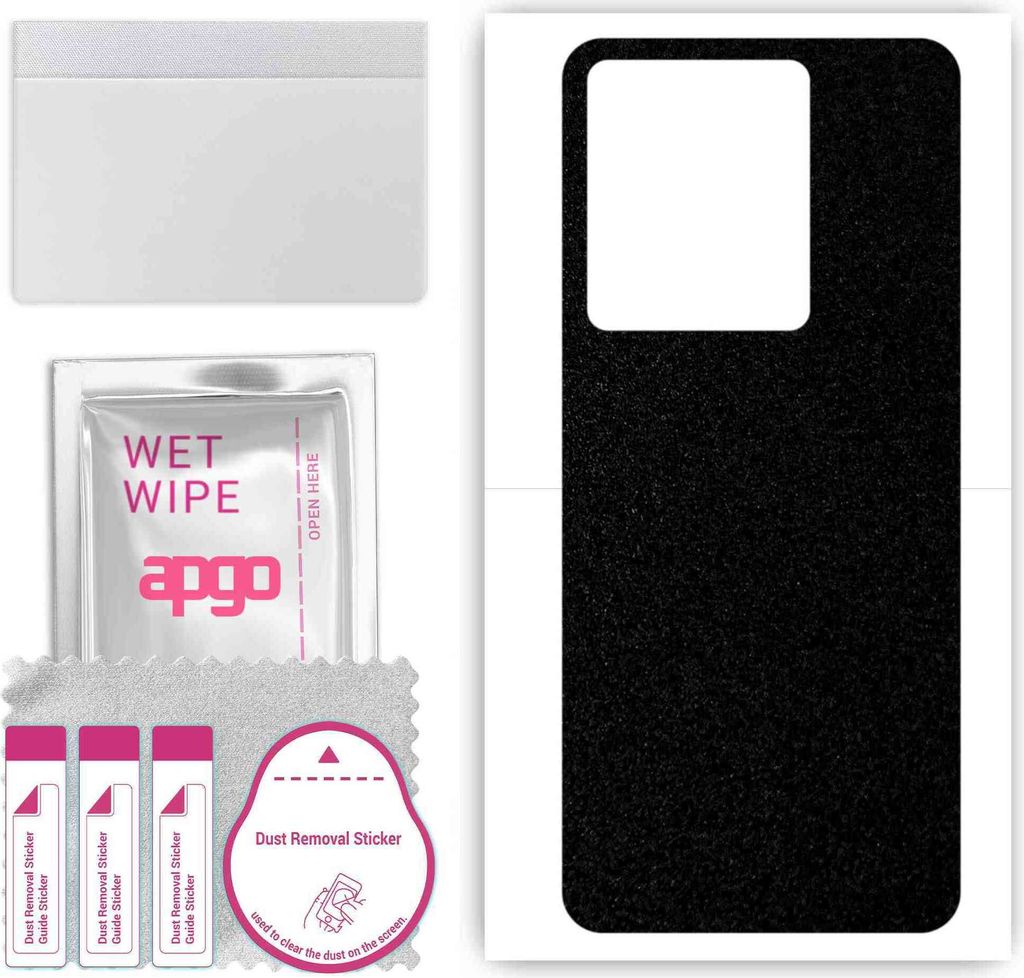 apgo Rückseite Schutzfolie, Skin, kompatibel mit Vivo T1 4G V2153, Hinten Displayschutzfolie aus Vinylfolie, kratzfest, einfache Montage - Mattsch...
