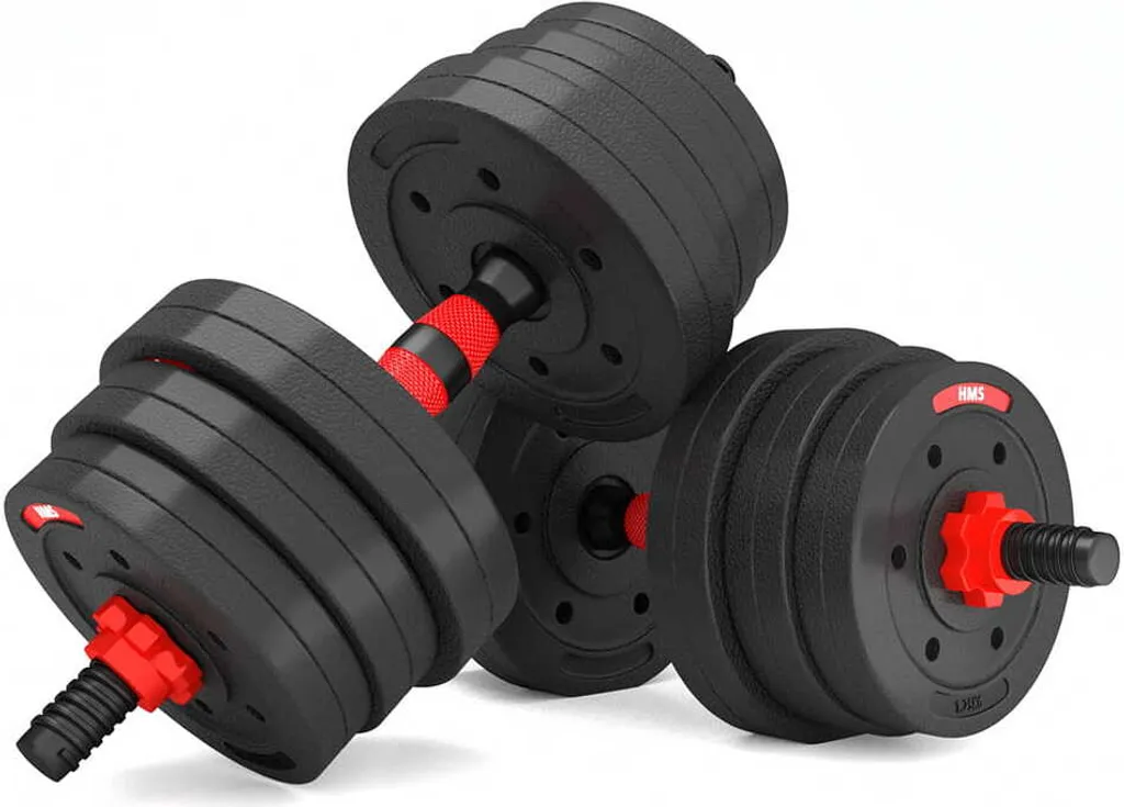 Haltères Composites 20 kg HMS SGP20 - Kit Musculation Complet Maison - 7
