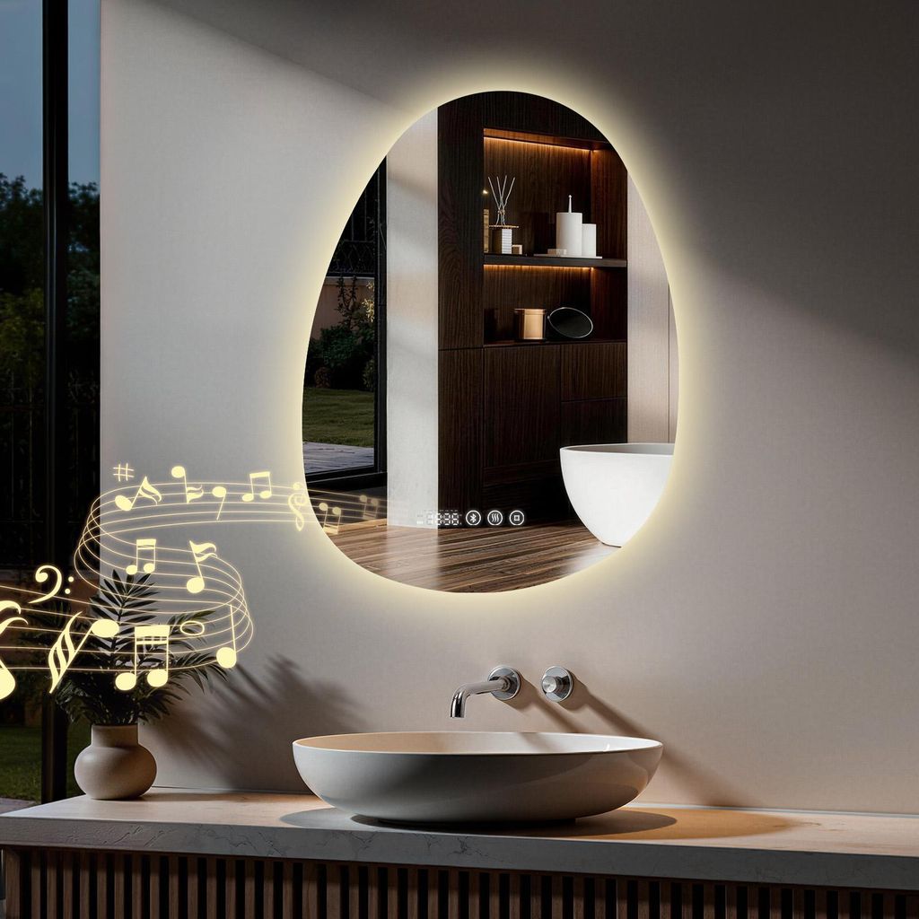 S'AFIELINA Specchio da bagno con illuminazione Asimmetrico Immagine del prodotto 