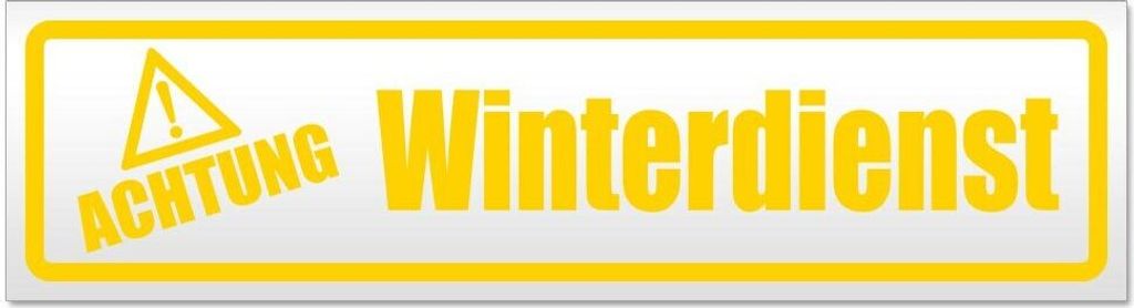 Kiwistar Achtung Winterdienst Magnetschild Schild magnetisch - 60cm Gelb - Magnetfolie für Auto PKW Kfz