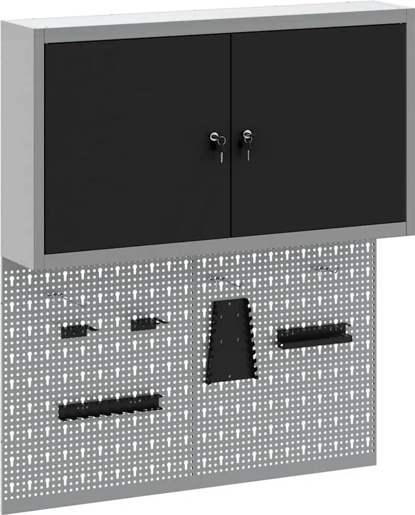 Armoire à outils 3 pièces : acier thermolaqué noir et finition premium