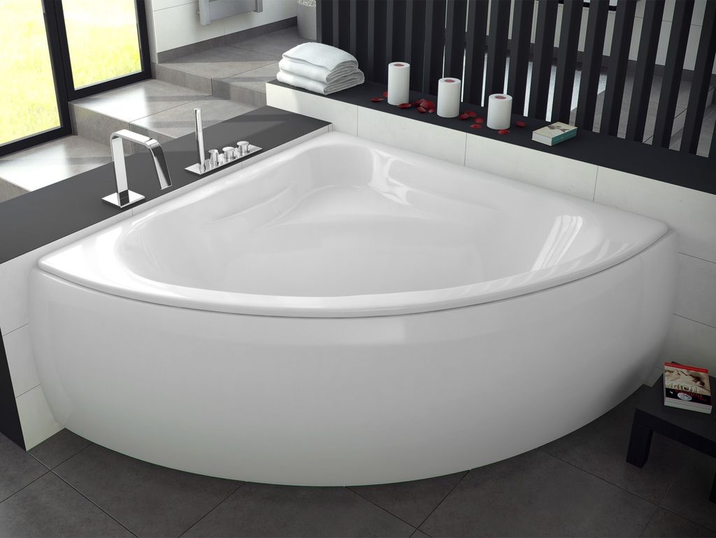 Eckbadewanne, Badewanne Mia 140x140 mit Schürze , Produktbild 