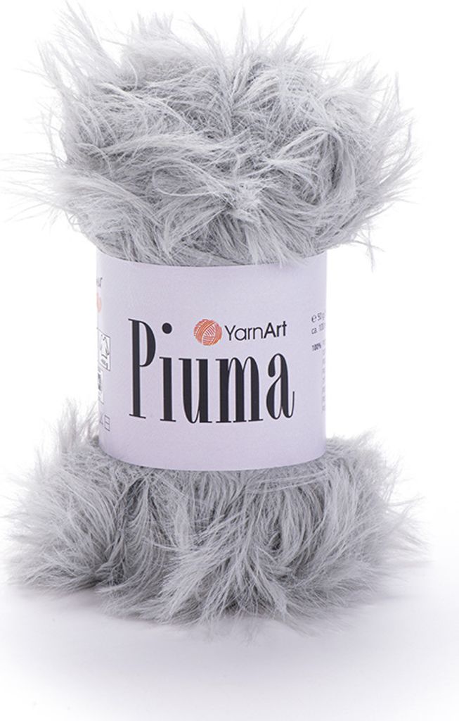 Włóczka YarnArt Piuma 4406 / szary Zdjęcie produktu 