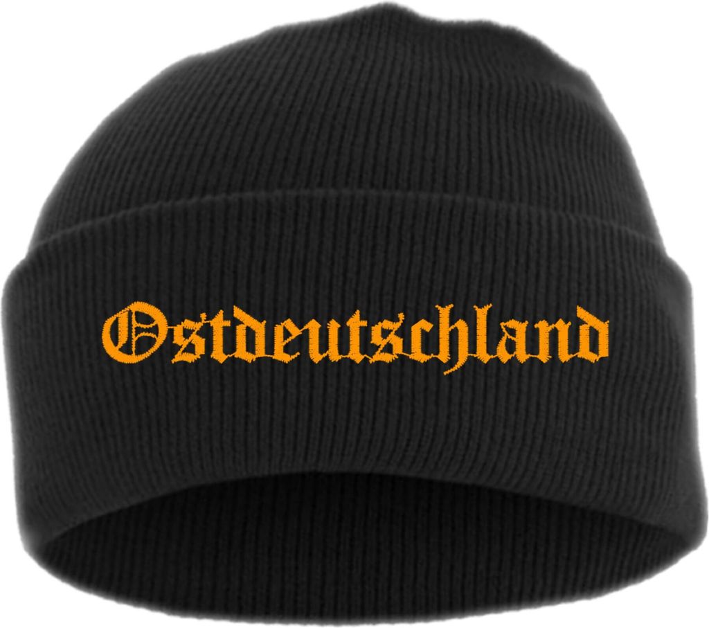 Ostdeutschland Umschlagmütze - Stickfarbe Gelb - Mütze Produktbild 