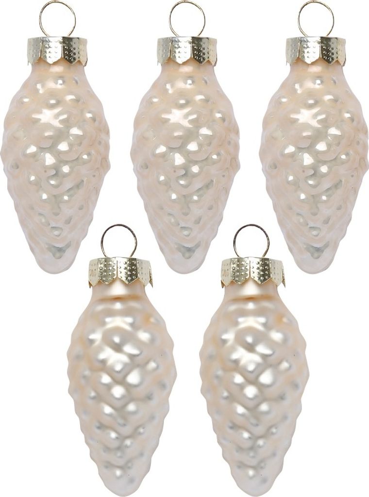 Inge‘s Christmas Decor 16028P045, Weihnachtsbaumschmuck, Glas, Champagner, 45 mm, 12 Stück(e)