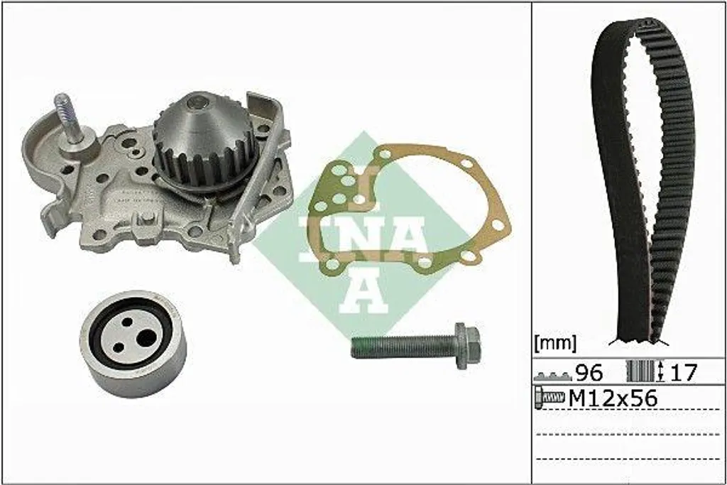 Kit courroie dentée INA haute performance avec pompe à eau OE 6001543400