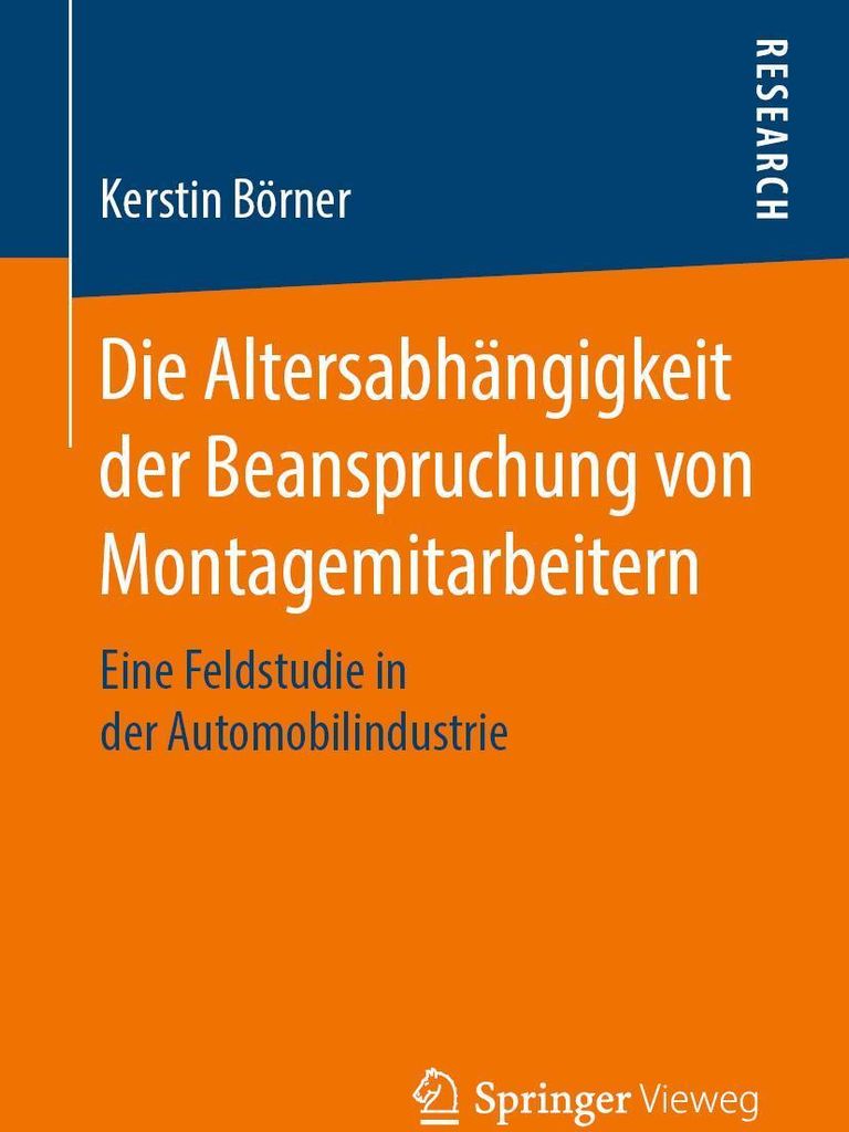 Die Altersabhängigkeit der Beanspruchung von Montagemitarbeitern