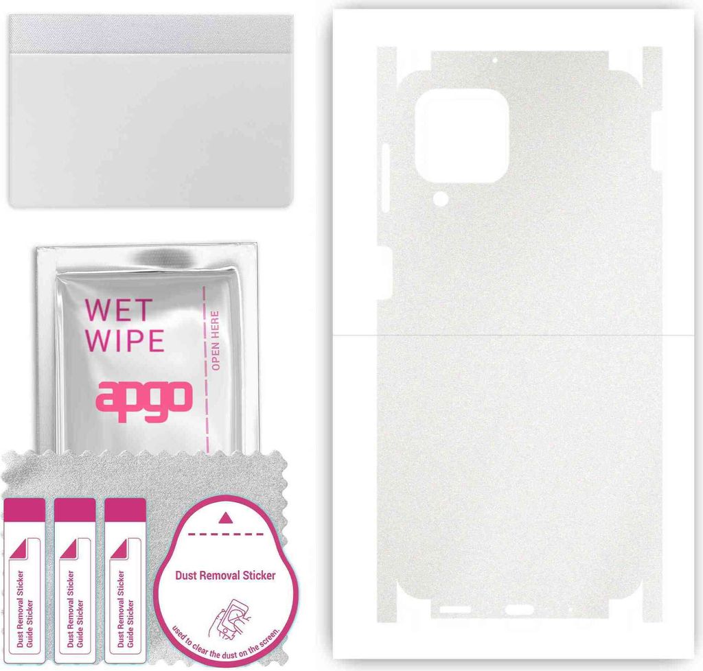 apgo Rückseite + Seiten Schutzfolie, Skin, kompatibel mit Samsung Galaxy M53 5G, Hinten Displayschutzfolie aus Vinylfolie, kratzfest, einfache Mon...