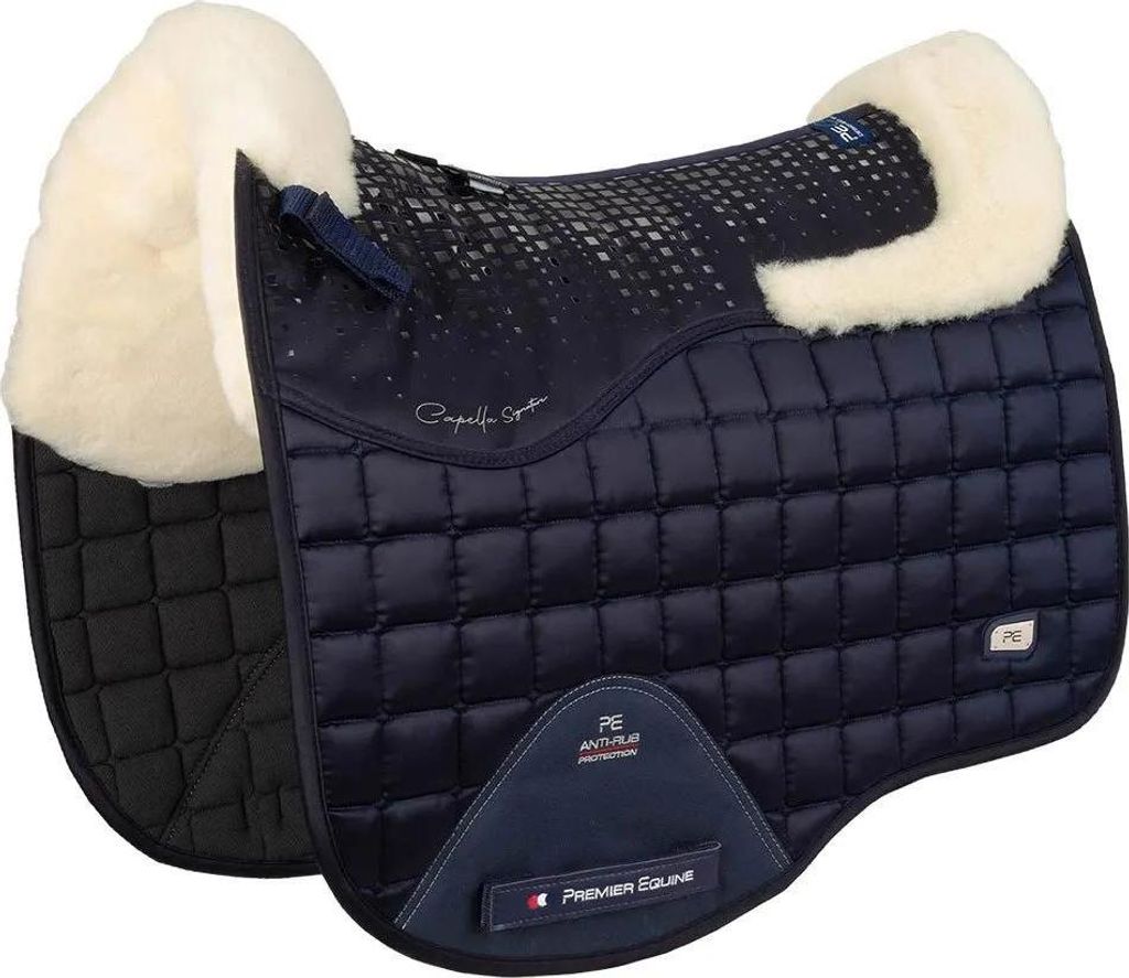 Premier Equine Capella Cc Merino Wool Dressage Satteldecken Blau Full Blau Full