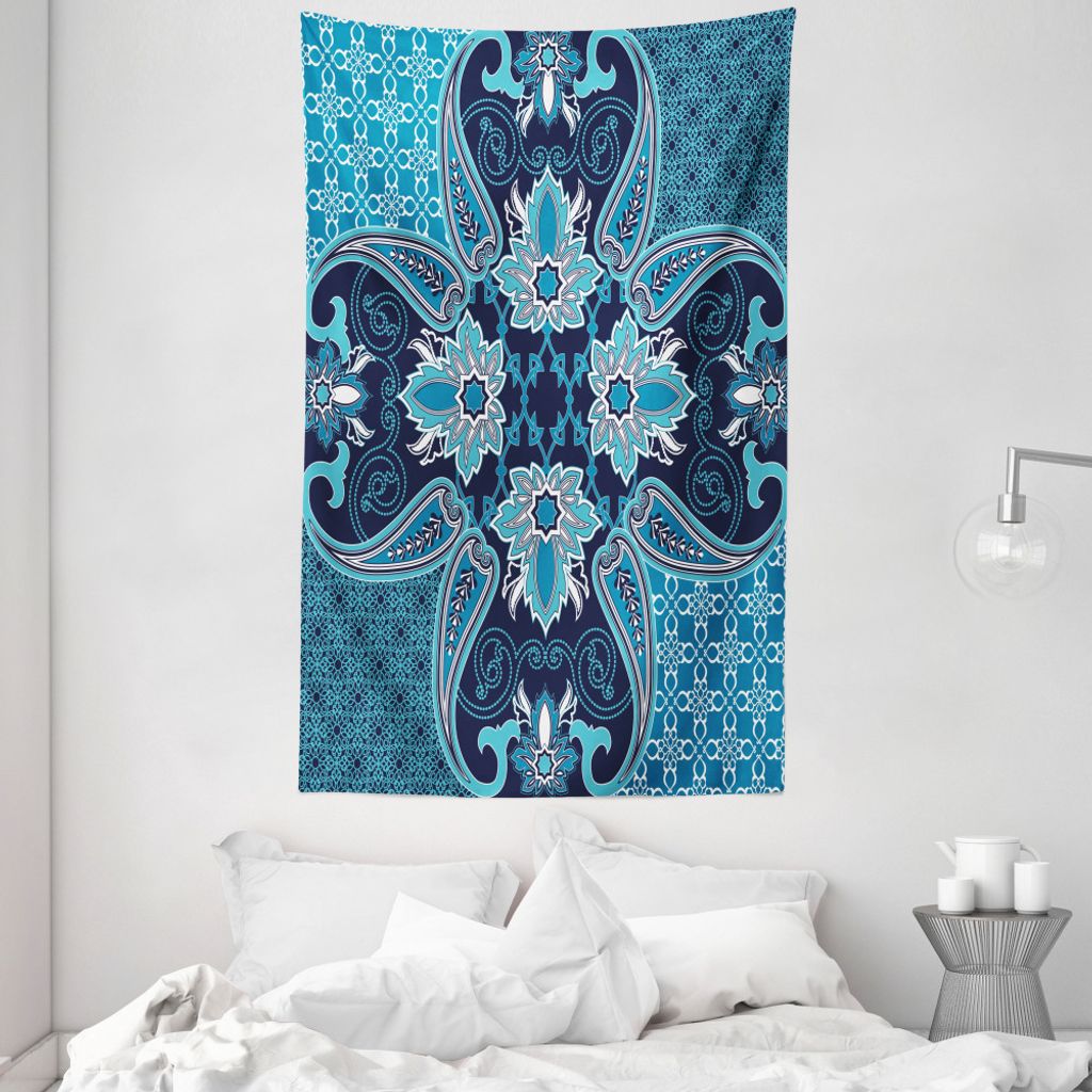 ABAKUHAUS persisch Wandteppich und Tagesdecke, Eastern marokkanisches Design aus Weiches Mikrofaser Stoff Waschbar ohne Verblassen Digitaldruck, 14...