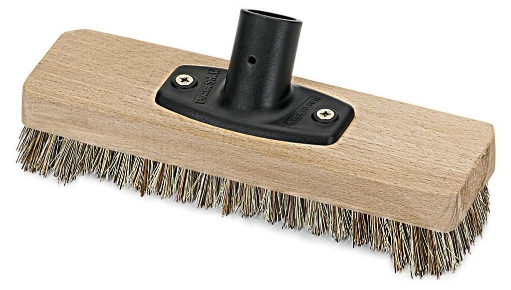 Schrubber Holzkörper, sehr harte Ausführung, mit Stielh