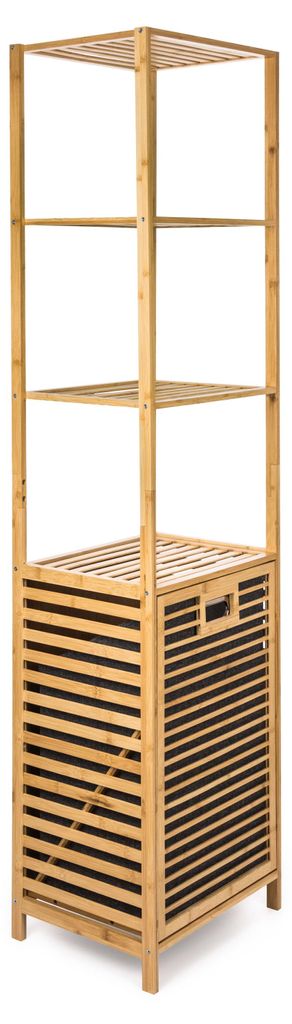 Wasmand G21, 30 liter, met planken, van bamboe Productafbeelding 