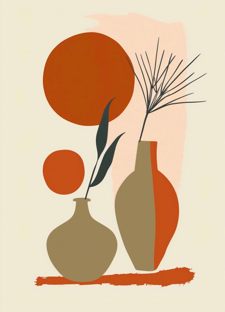 Plakat 20,5x28,4cm Vasen in Rot