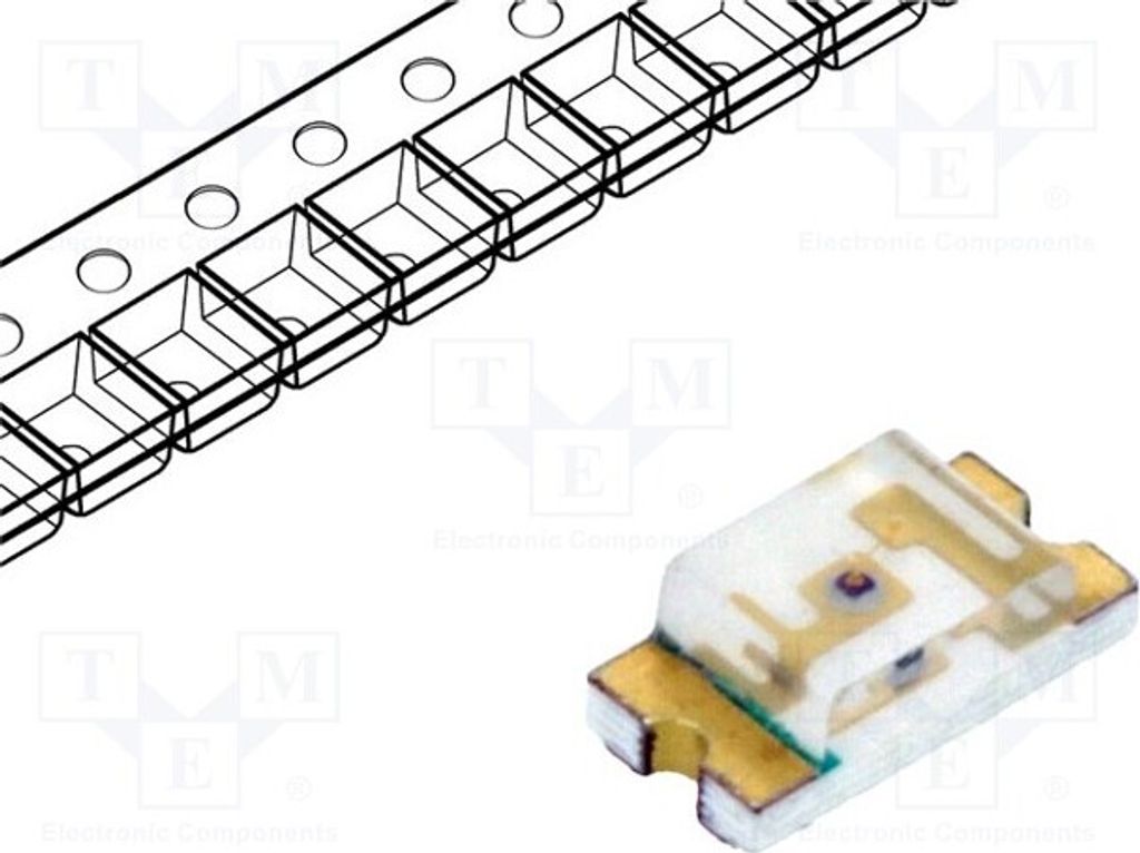 5x LED 18÷54mcd 1206 130° rot SMD 2÷2,4V 3,2x1,6x1,1mm 20mA LTST-C150KRKT LED-Dio