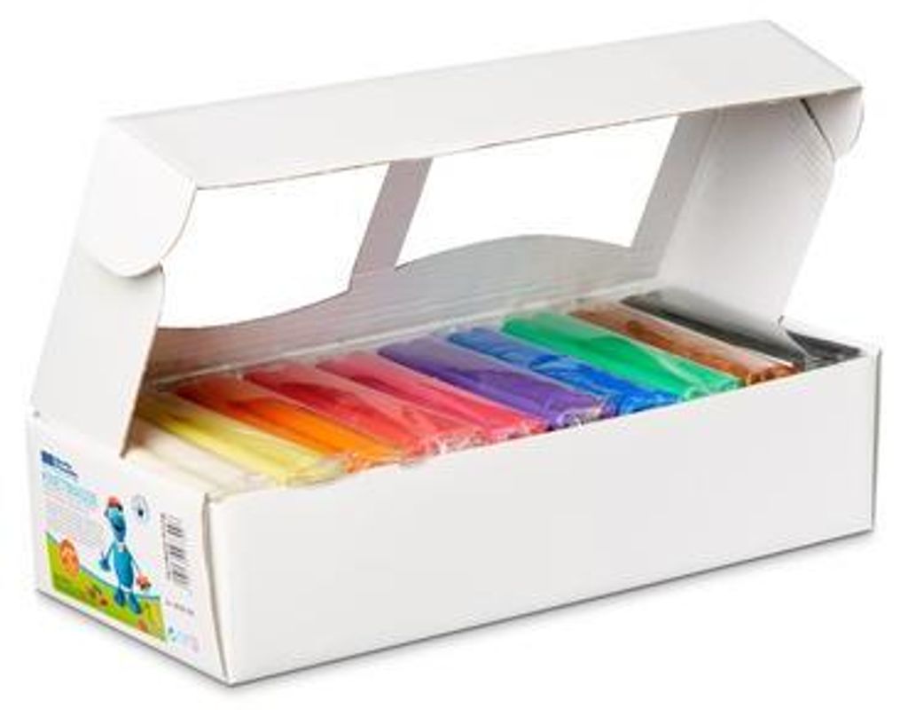Becks Plastilin - 2,5 kg bunte Knetmasse, 10er Pack je 250g Produktbild 