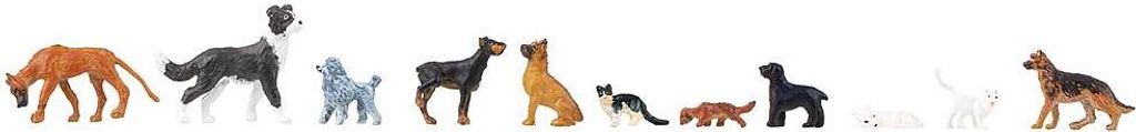 Faller 151902 - 1/87 / H0 Figurenset Hunde und Katzen - Neu