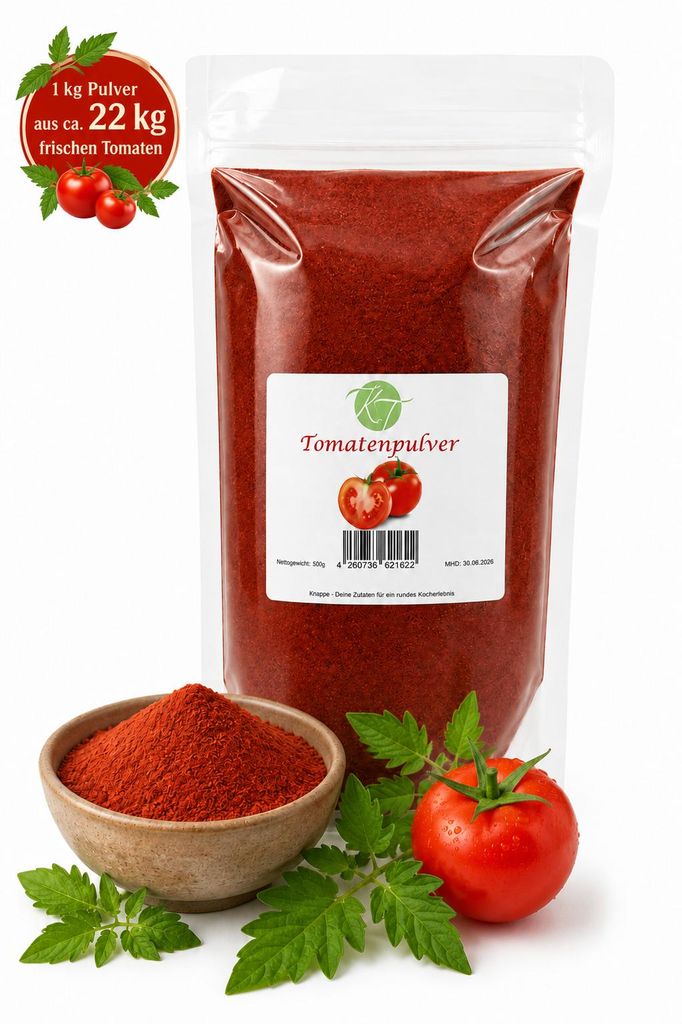 KT 1000 g / 1 Kg Tomatenpulver Tomaten fein gemahlen - 1 A Produktbild  KI-generiertes Bild