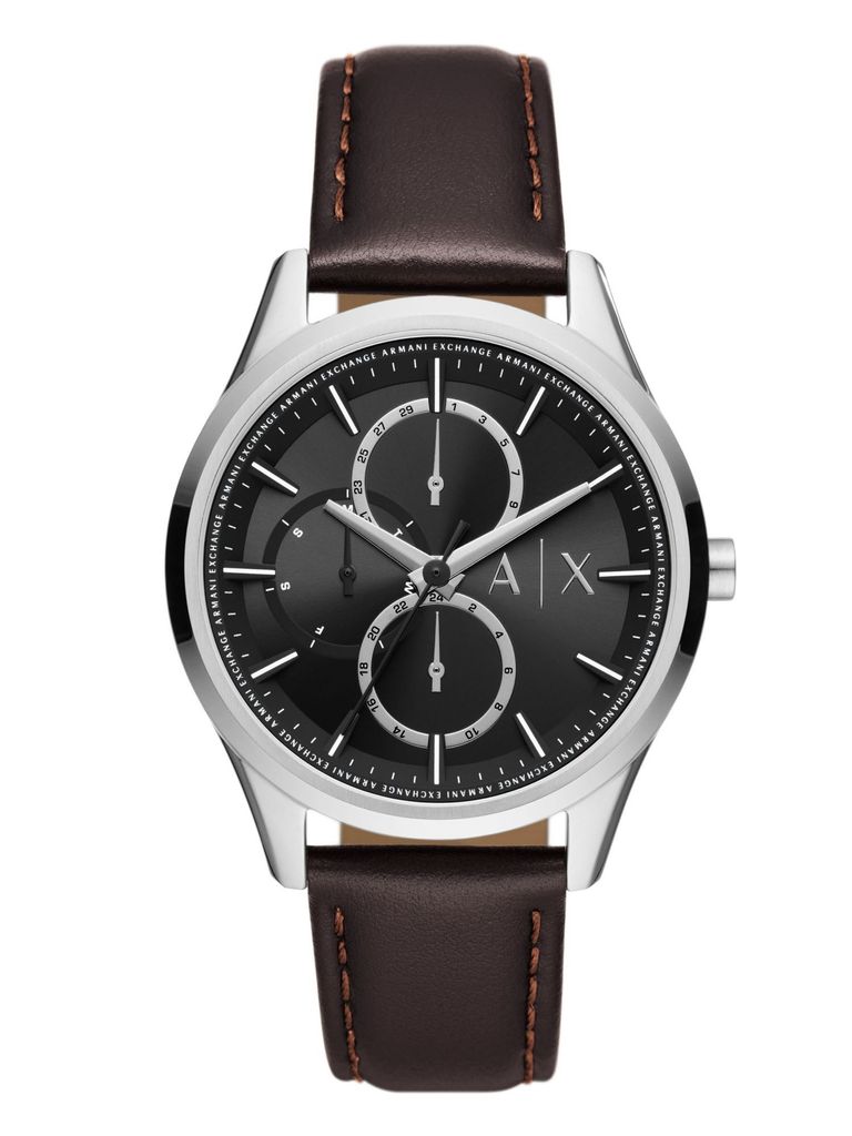 Armani Exchange AX1868 DANTE Uhr Herrenuhr Lederarmband Datum braun