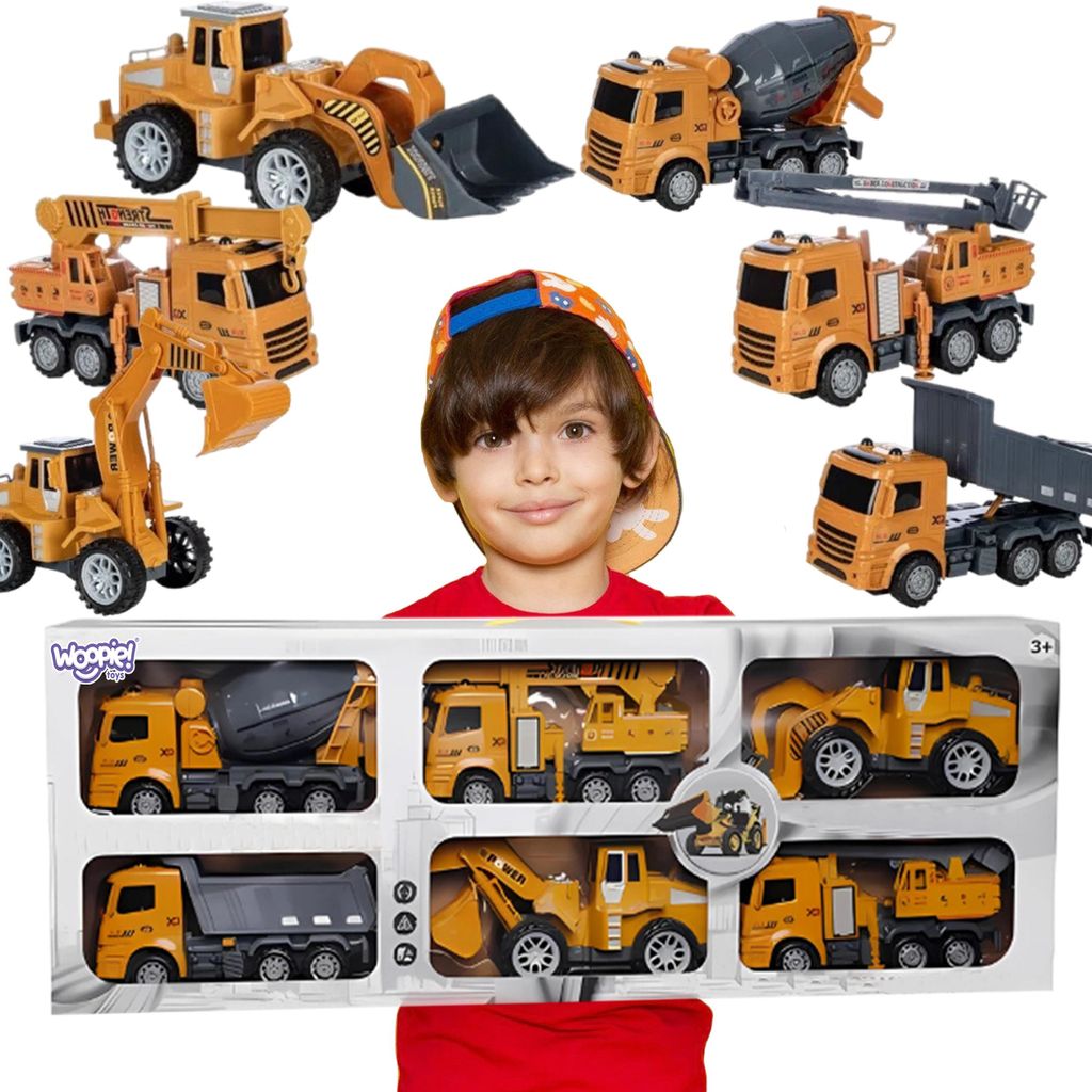 WOOPIE Grande set di veicoli da cantiere 6 in 1 Immagine del prodotto 