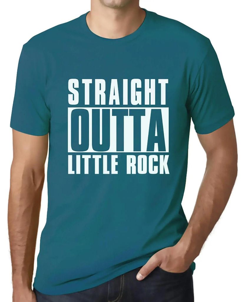 Herren Grafik T-Shirt Direkt aus Little Rock – Straight Outta Little Rock – Öko-Verantwortlich Vintage Jahrgang Kurzarm Lustige Druck Geburtstag