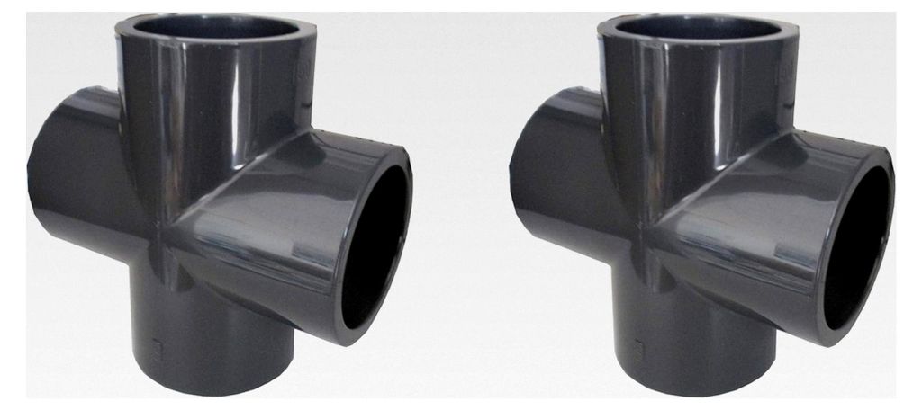 PVC Kreuzstück 90° - 50 mm - 2 Stück