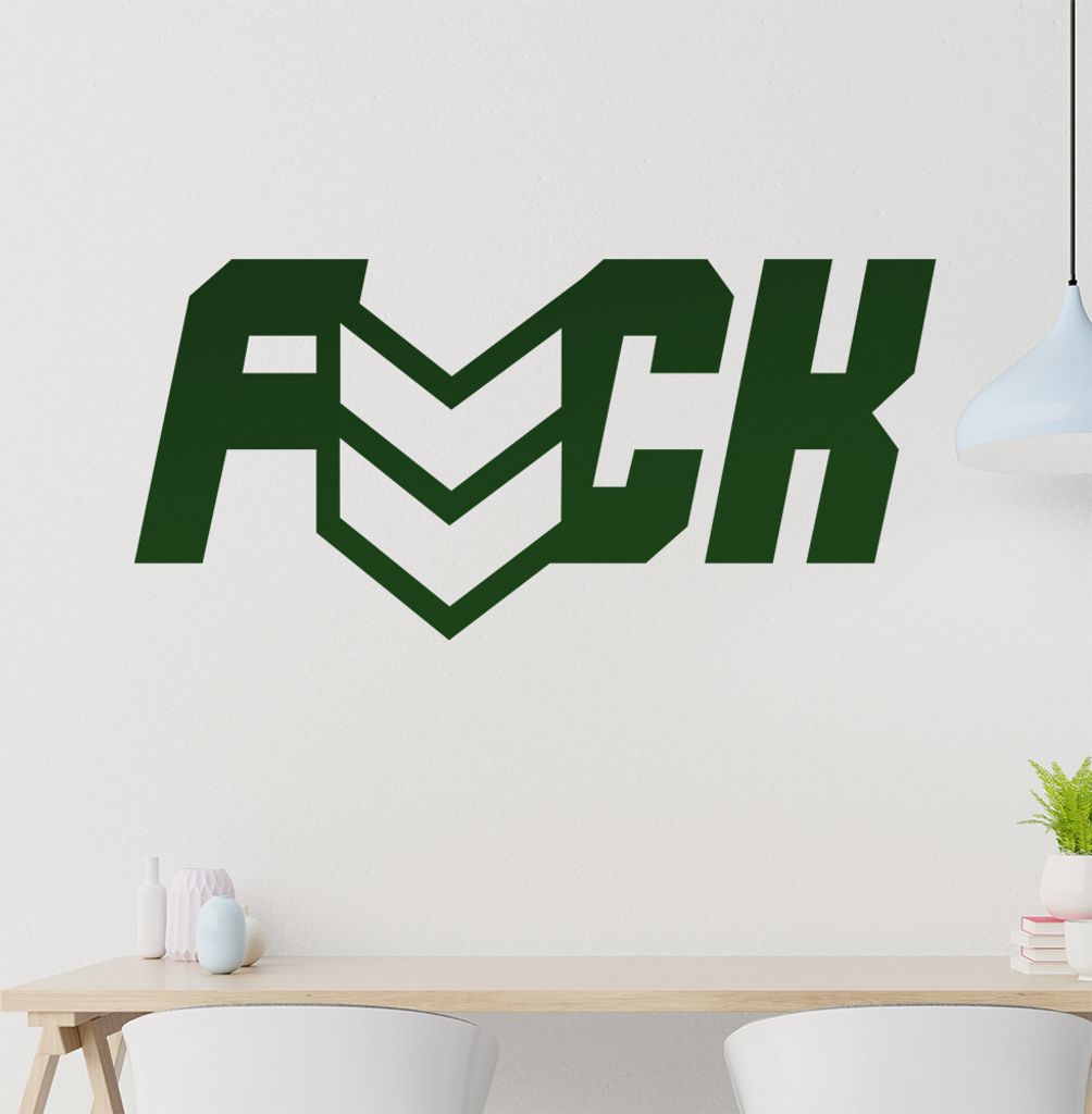 Fuck Wandtattoo in 6 Größen - Wandaufkleber Wall Sticker - Dekoration, Küche, Wohnzimmer, Schlafzimmer, Badezimmer