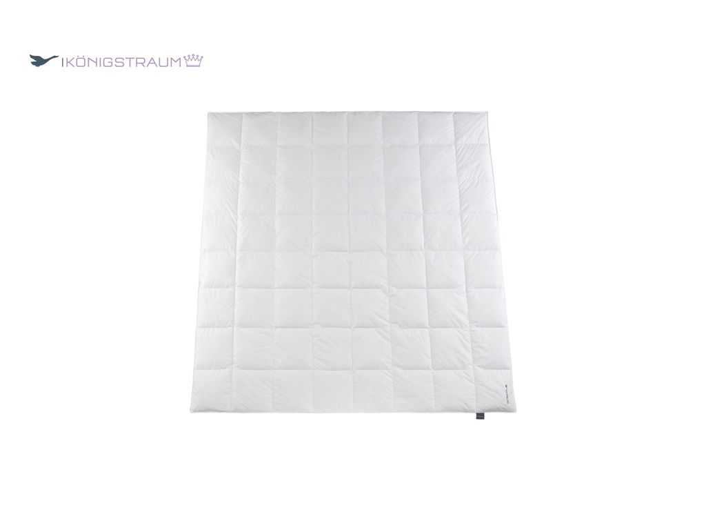 Häussling Königstraum Daunendecke 200x200 cm | Ganzjahresdecke, Bettdecke, 90% Daunen, 8x8 Karos, Deutsche Manufaktur, auch für Allergiker geeig...
