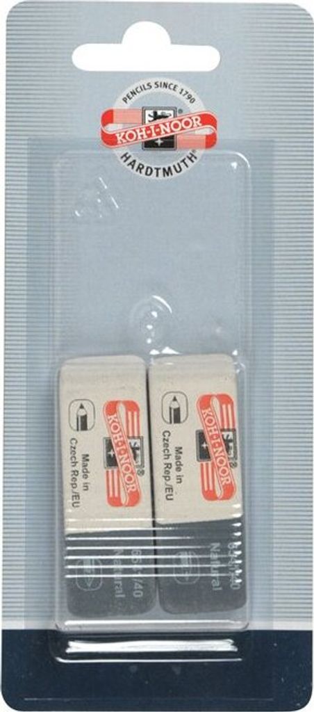 KOH-I-NOOR 6541040004BL Hartes Gummi 2 Stck