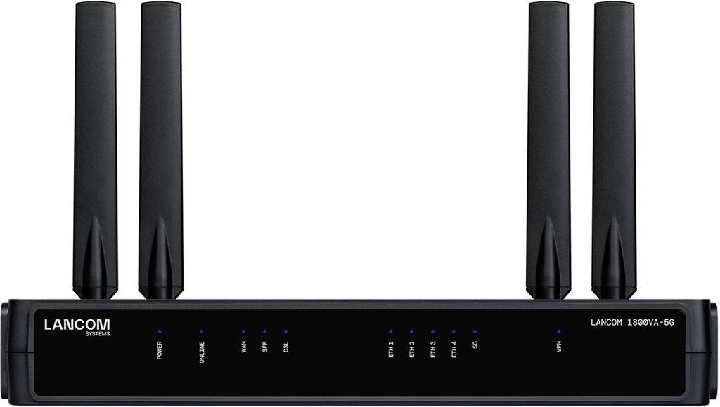 SD-WAN Gateway mit VDSL2/ADSL2+-Modem (Annex A/B/J/M), 1x SFP/TP, 1x WAN-Ethernet zum Anschluss externer Modems, 5G, IPSec-VPN (5 Kanäle/optional ...
