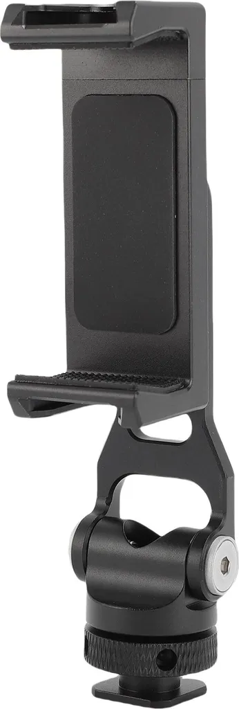 Supporto per telefono a slitta calda, rotazione di 360 gradi, supporto per treppiede per fotocamera con 2 interfacce a vite fredde e da 1/4 di pollice