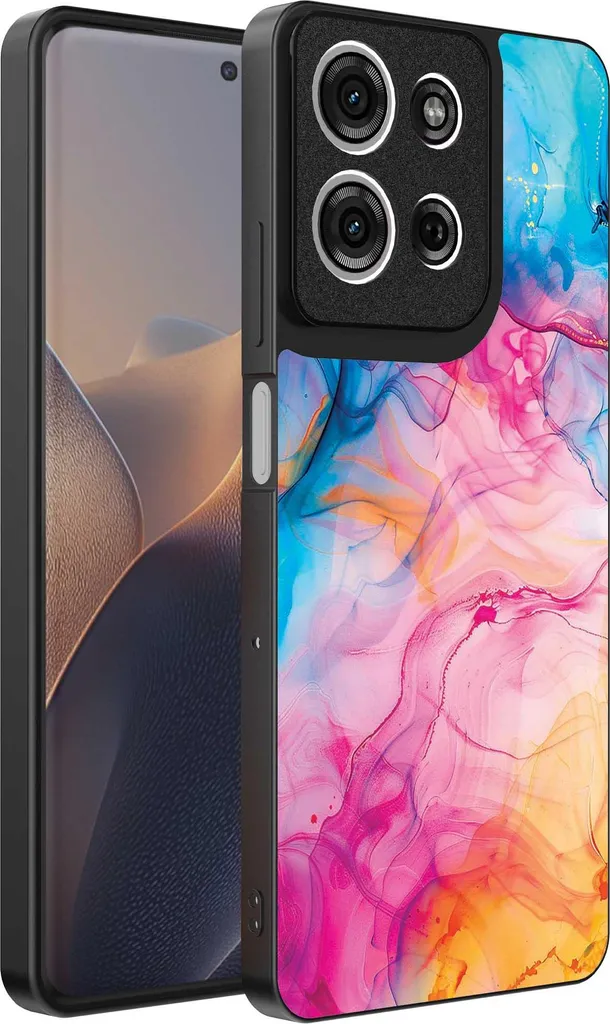 Custodia Slim Motorola Edge 60 Fusion | Marmo Acrilico Rainbow