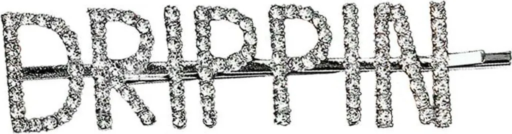 Haarnadel con testo Drippin | Fermaglio Capelli Strass Lusso Online